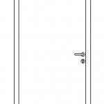 Single Steel Personnel Door Drawing